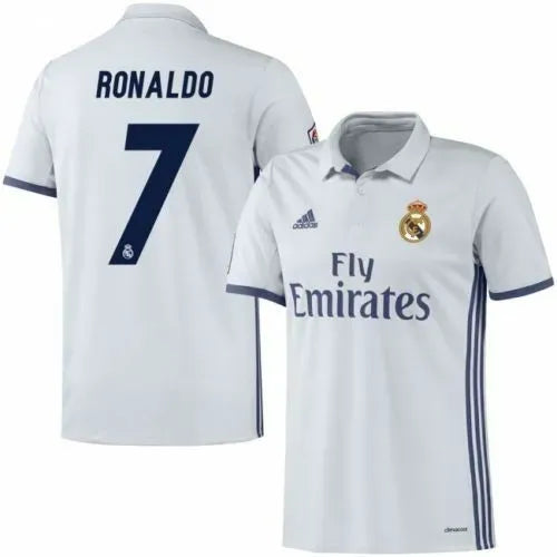 Real Madrid 2016-2017 Retro Home Player Version Long Sleeve Jersey