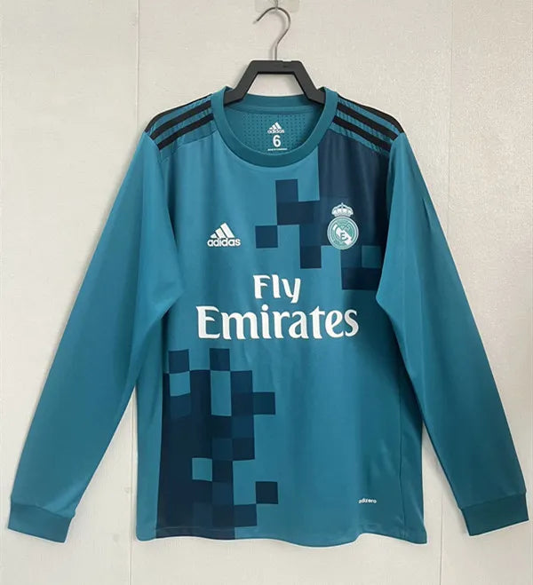 Real Madrid 2017-2018 Retro Third Player Version Long Sleeve Jersey