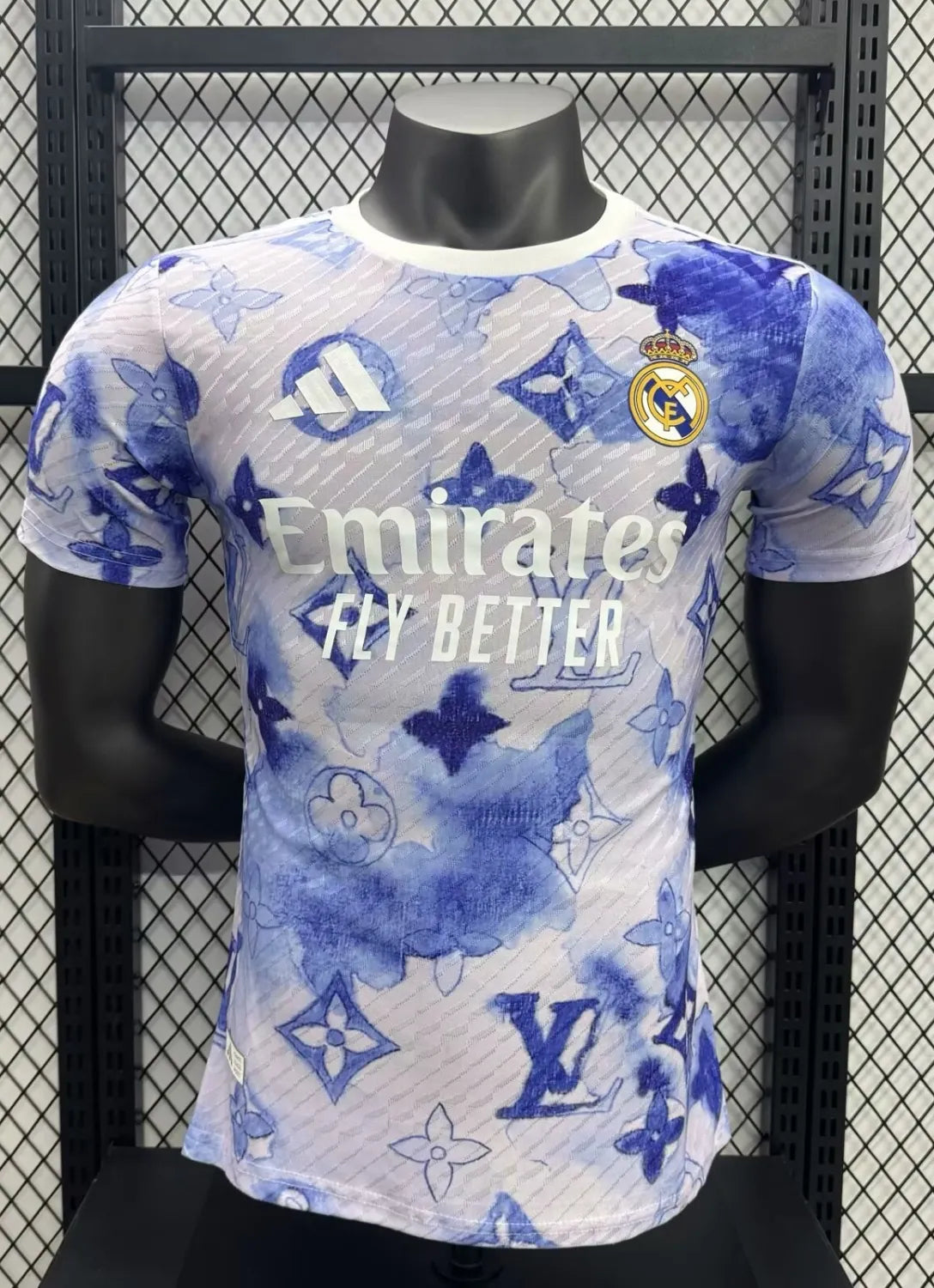 Real Madrid 2025-2026 White and Blue Special Edition Player Version Training Shirt