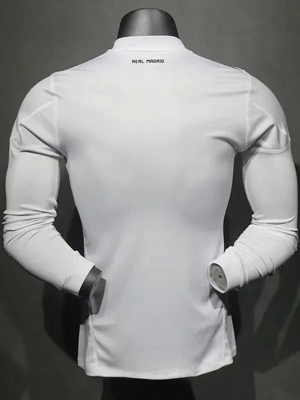 Real Madrid 2010-2011 Retro Home Player Version Long Sleeve Jersey