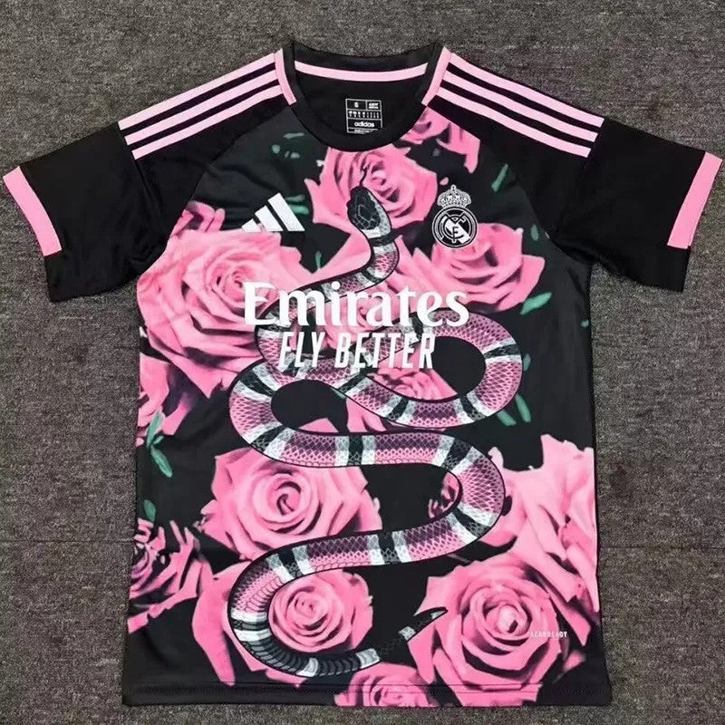 Real Madrid 2025-2026 Pink Special Edition Fan Version Training Shirt – Rose Snake