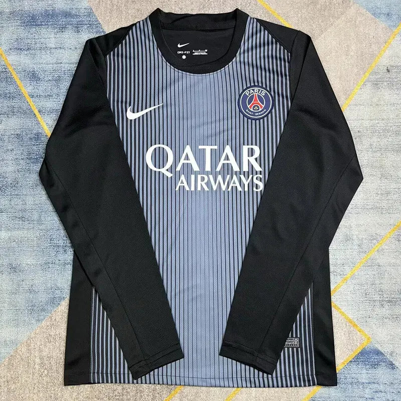 Paris Saint-Germain 2025-2026 Black Goalkeeper Long Sleeve Jersey