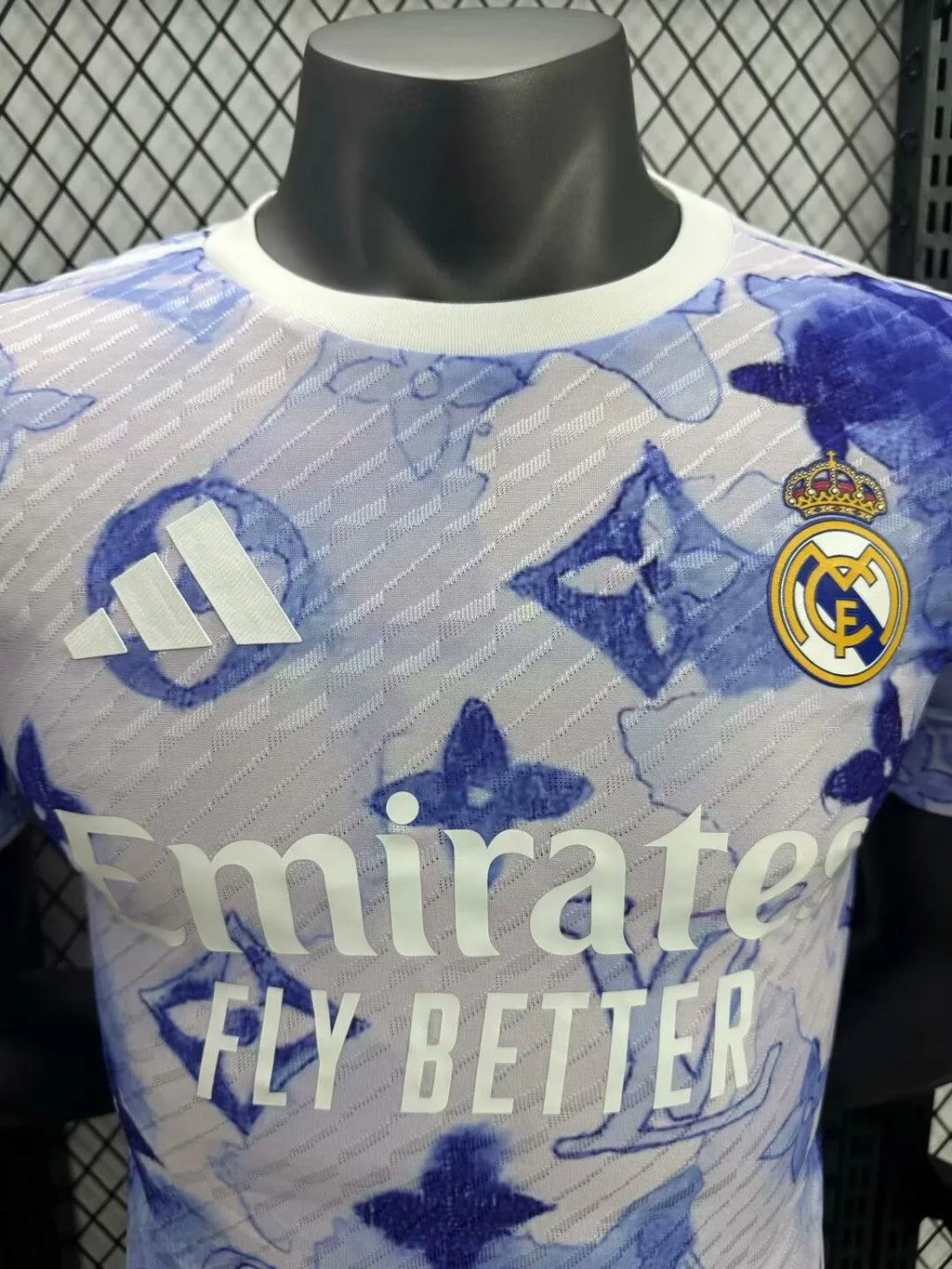 Real Madrid 2025-2026 White and Blue Special Edition Player Version Training Shirt