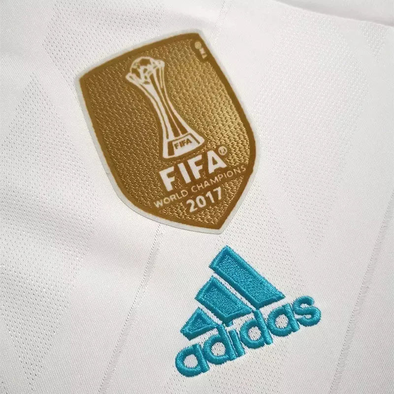 Real Madrid 2017-2018 Retro Home Long Sleeve Jersey