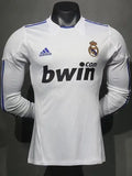 Real Madrid 2010-2011 Retro Home Player Version Long Sleeve Jersey