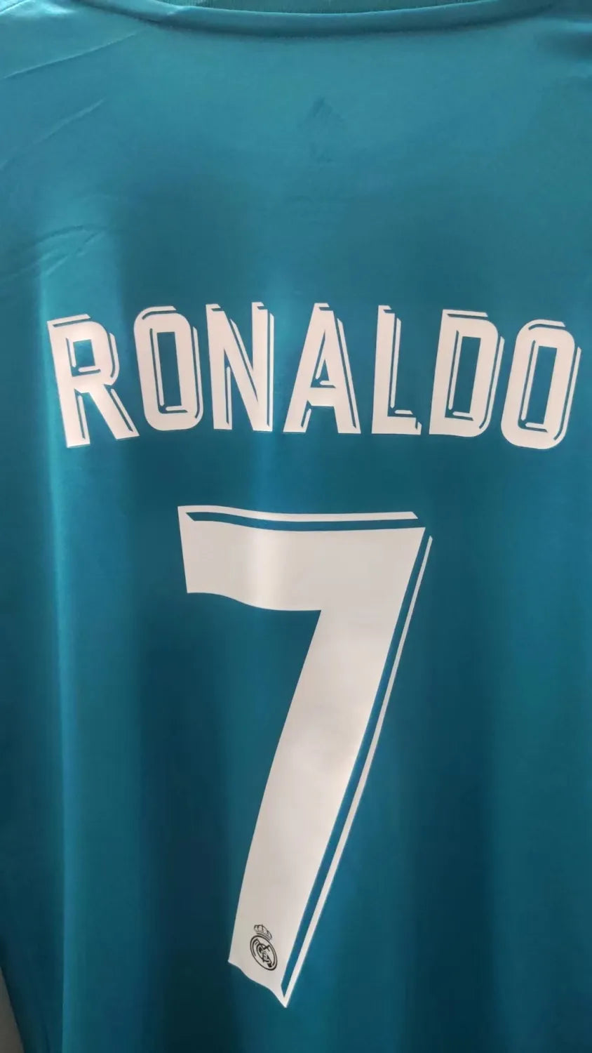 Real Madrid 2017-2018 Retro Third Player Version Long Sleeve Jersey
