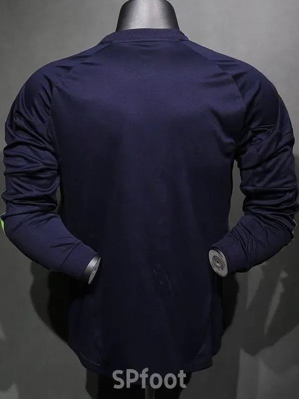 Real Madrid 2012-2013 Retro Away Player Version Long Sleeve Jersey