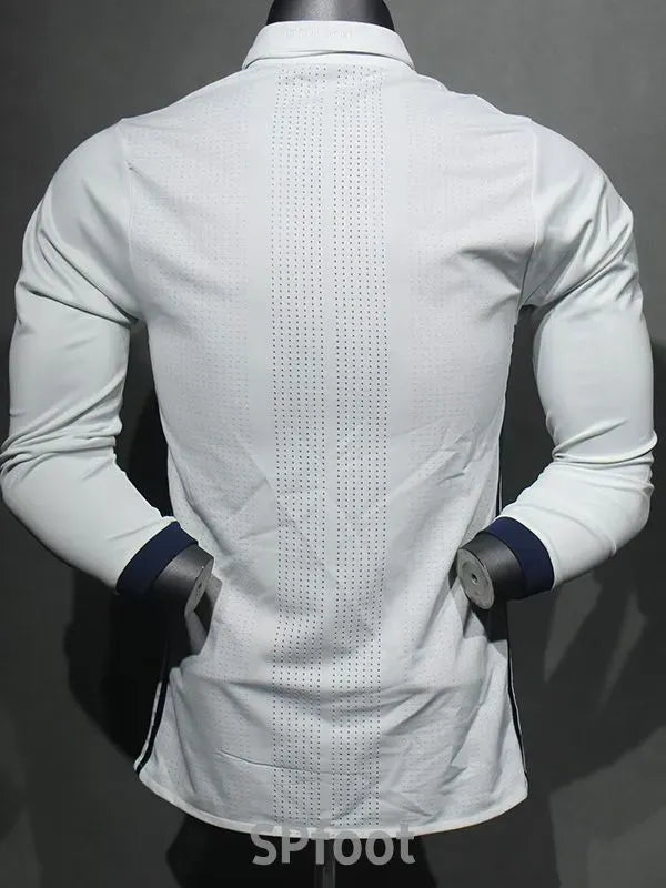 Real Madrid 2016-2017 Retro Home Player Version Long Sleeve Jersey