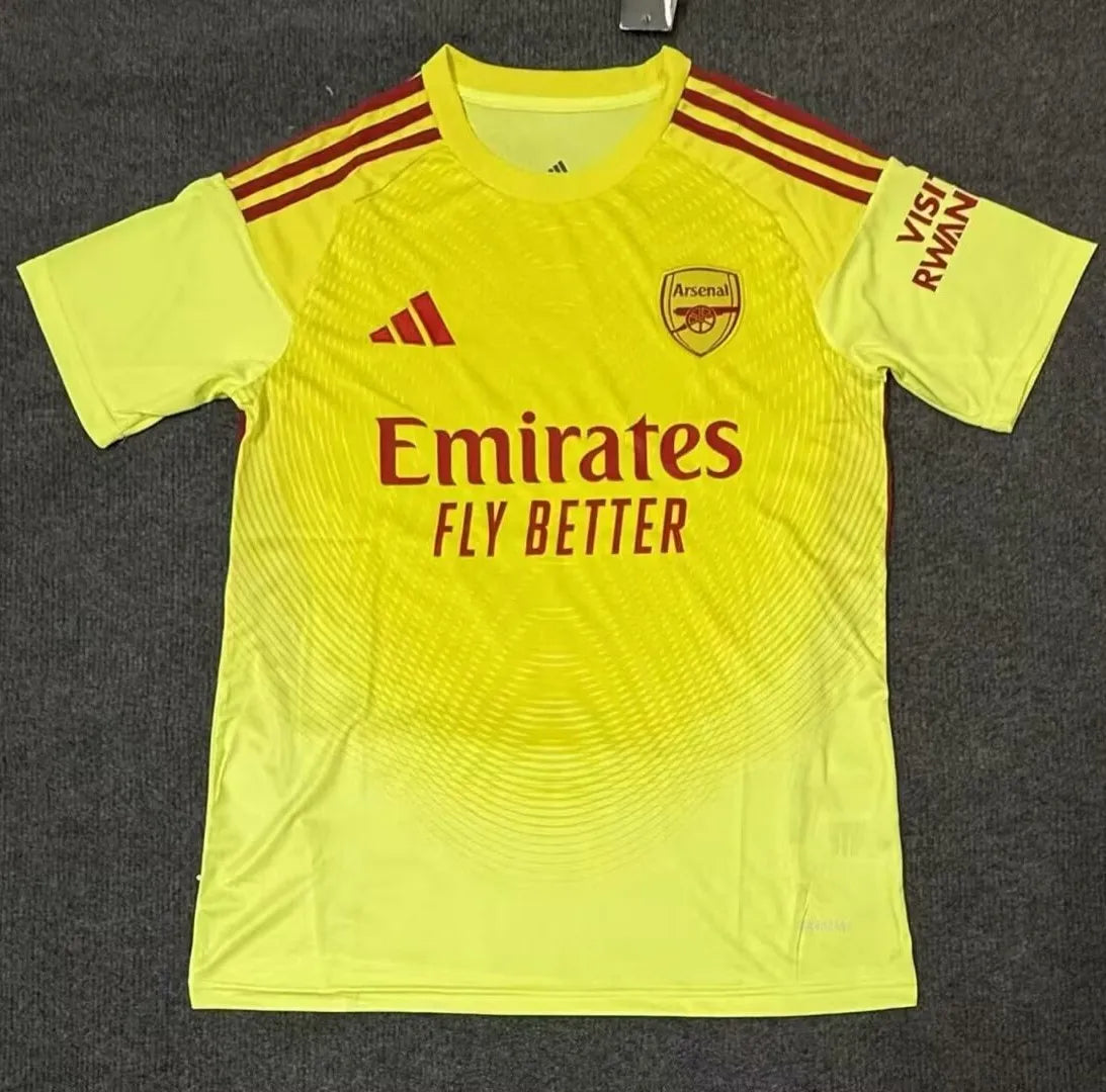 Arsenal 2025-2026 Light Yellow Goalkeeper Fan Version Jersey