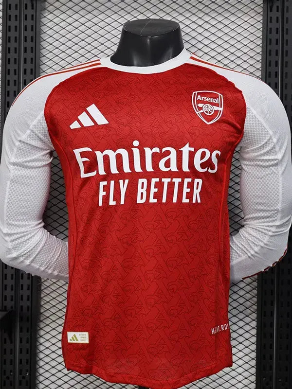 Arsenal 2025-2026 Home Player Version Long Sleeve Jersey