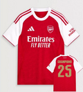 Arsenal 2025-2026 Home Champions #25 Fan Version Jersey