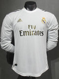 Real Madrid 2019-2020 Retro Home Player Version Long Sleeve Jersey