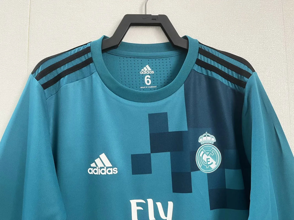 Real Madrid 2017-2018 Retro Third Player Version Long Sleeve Jersey